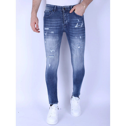 Textiel Heren Skinny jeans Local Fanatic Denim Jeans Gebleekte Wassing Blauw