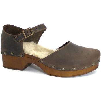 Schoenen Dames Leren slippers Latika LAT-I23-437-CA Brown