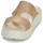 Schoenen Dames Leren slippers Crocs Getaway PlatformGlitterH-Strap Beige