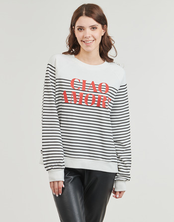 Textiel Dames Sweaters / Sweatshirts Only ONLDREW  Wit / Zwart