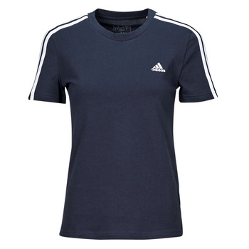 Textiel Dames T-shirts korte mouwen Adidas Sportswear W 3S T Marine / Wit