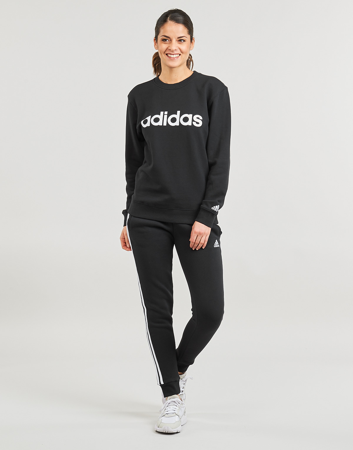 Textiel Dames Trainingsbroeken Adidas Sportswear W 3S FL C PT Zwart / Wit