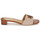 Schoenen Dames Leren slippers Lauren Ralph Lauren FAY LOGO-SANDALS-FLAT SANDAL Cognac / Beige