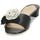 Schoenen Dames Leren slippers Lauren Ralph Lauren FAY FLOWER-SANDALS-FLAT SANDAL Zwart / Wit