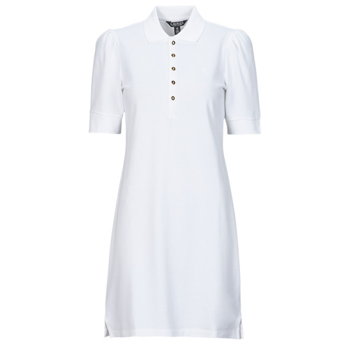 Textiel Dames Korte jurken Lauren Ralph Lauren CHACE-SHORT SLEEVE-CASUAL DRESS Wit