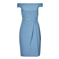 Textiel Dames Korte jurken Lauren Ralph Lauren SARAN SHORT-SHORT SLEEVE-COCKTAIL DRESS Blauw