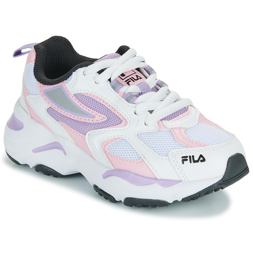 Schoenen Meisjes Lage sneakers Fila CR-CW02 RAY TRACER KIDS Wit / Violet / Roze