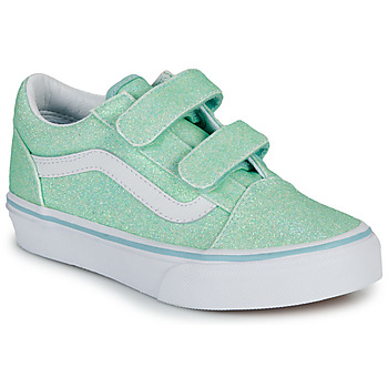 Schoenen Meisjes Lage sneakers Vans UY Old Skool V GLITTER PASTEL BLUE Groen / Blauw
