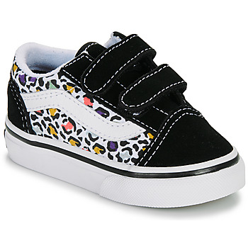 Schoenen Meisjes Lage sneakers Vans Old Skool V ANIMAL POP BLACK/MULTI Zwart / Multicolour