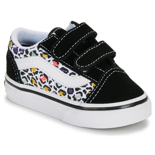 Schoenen Meisjes Lage sneakers Vans Old Skool V ANIMAL POP BLACK/MULTI Zwart / Multicolour