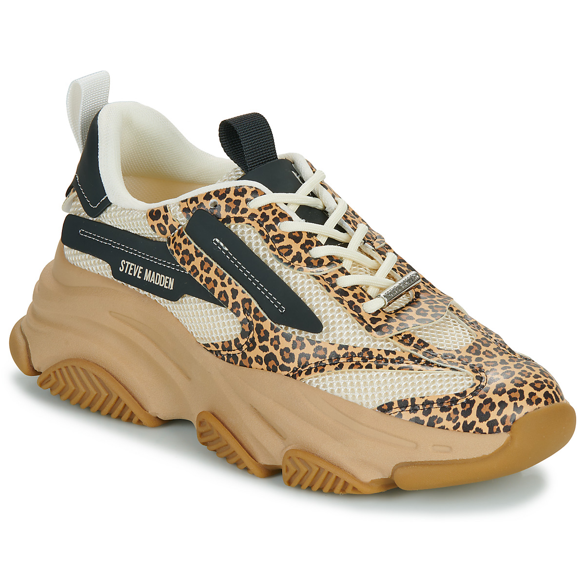 Schoenen Dames Lage sneakers Steve Madden POSSESSION-E Zwart / Leopard