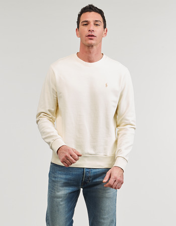 Textiel Heren Sweaters / Sweatshirts Polo Ralph Lauren SWEATSHIRT COL ROND EN MOLLETON Wit / Cassé