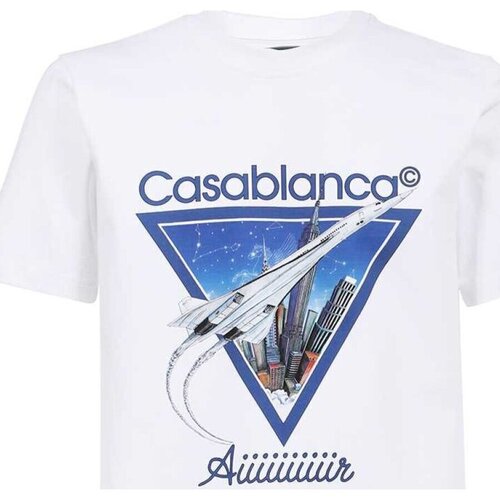 Textiel Heren T-shirts korte mouwen Casablanca MF22-JTS-001-22 Wit