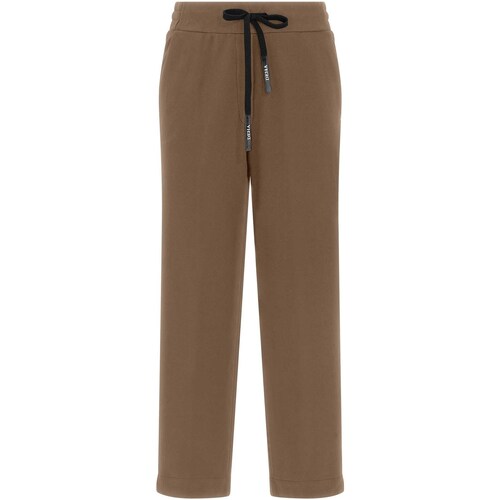 Textiel Dames Broeken / Pantalons Deha Pantalone Comfort Dritto Brown