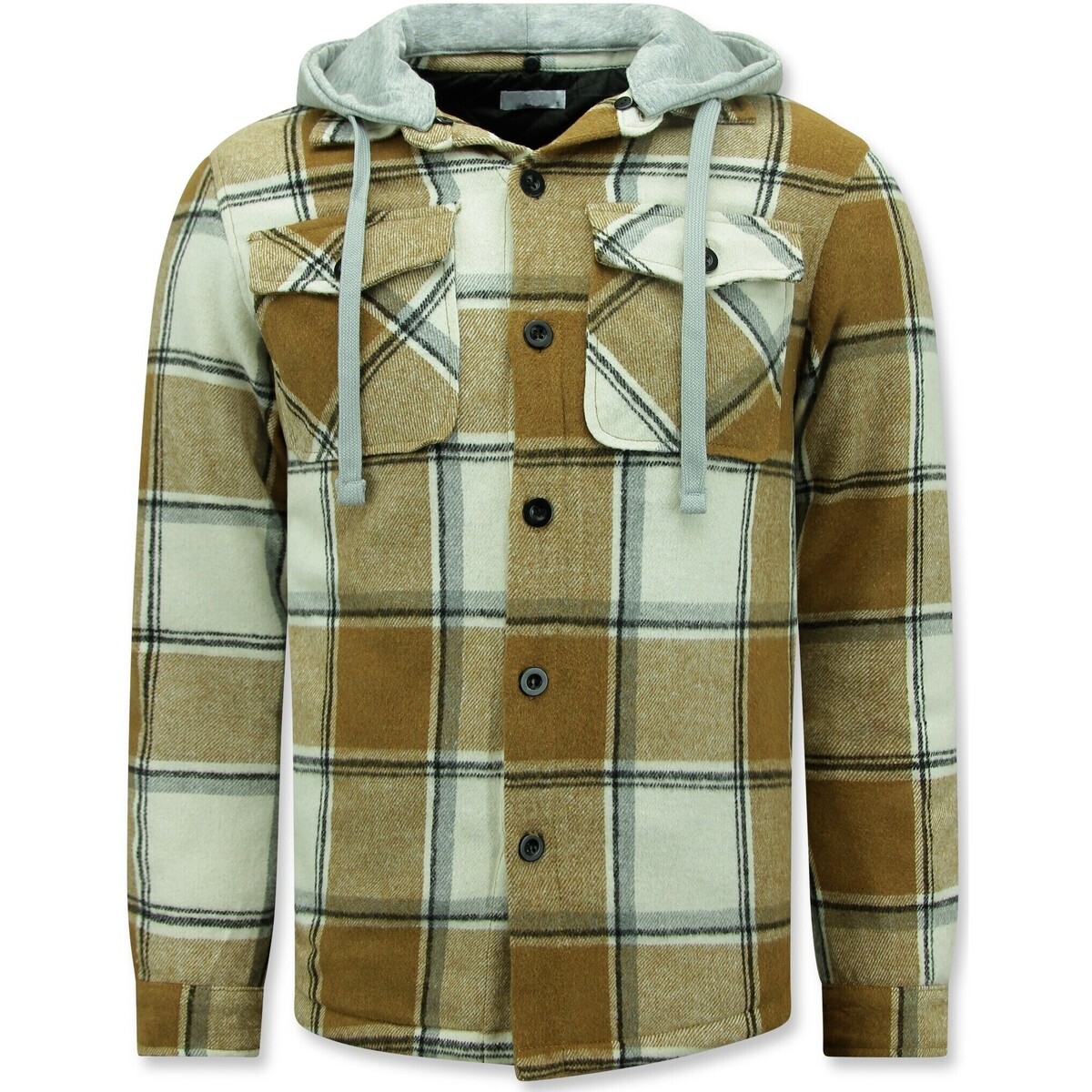 Textiel Heren Jasjes / Blazers Enos Lumber Jacket Capuchon Brown