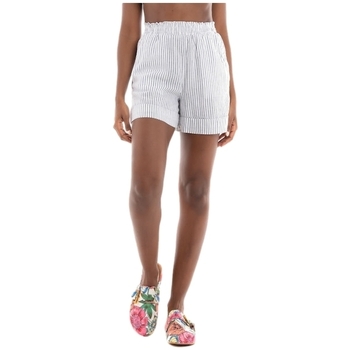 Textiel Dames Korte broeken / Bermuda's Only Shorts Linette Linen - White/Night Sky Wit