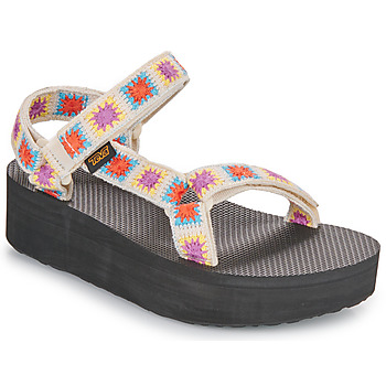 Schoenen Dames Sandalen / Open schoenen Teva W FLATFORM UNIVERSAL CROCHET Beige / Multicolour