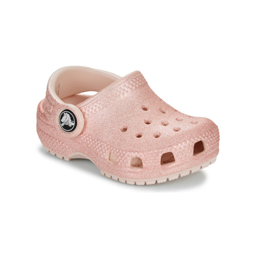 Schoenen Meisjes Klompen Crocs Classic Glitter Clog T Roze / Glitter