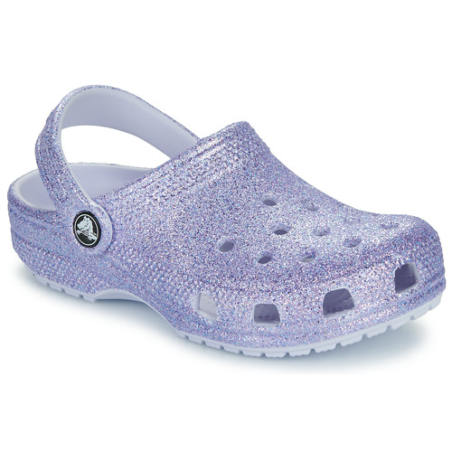 Schoenen Meisjes Klompen Crocs Classic Glitter Clog K Violet