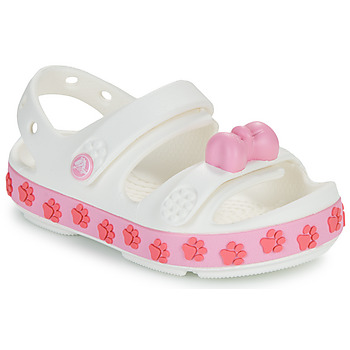 Schoenen Kinderen Sandalen / Open schoenen Crocs Crocband Cruiser Pet Sandal T Wit / Rood