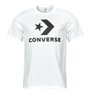 Textiel T-shirts korte mouwen Converse STAR CHEVRON TEE WHITE Wit