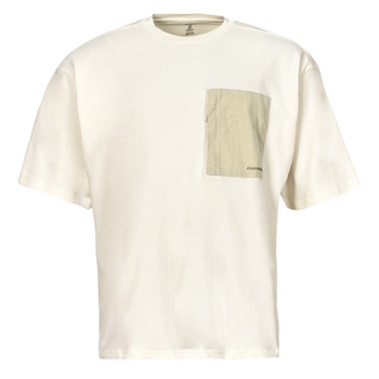 Textiel Heren T-shirts korte mouwen Converse WORDMARK OVERSIZED KNIT TOP TEE EGRET Brown