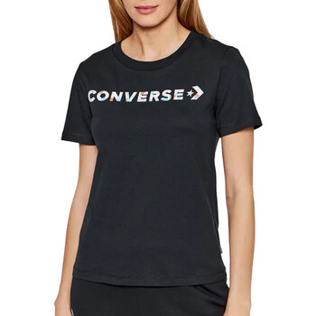 Textiel Dames T-shirts & Polo’s Converse  Zwart