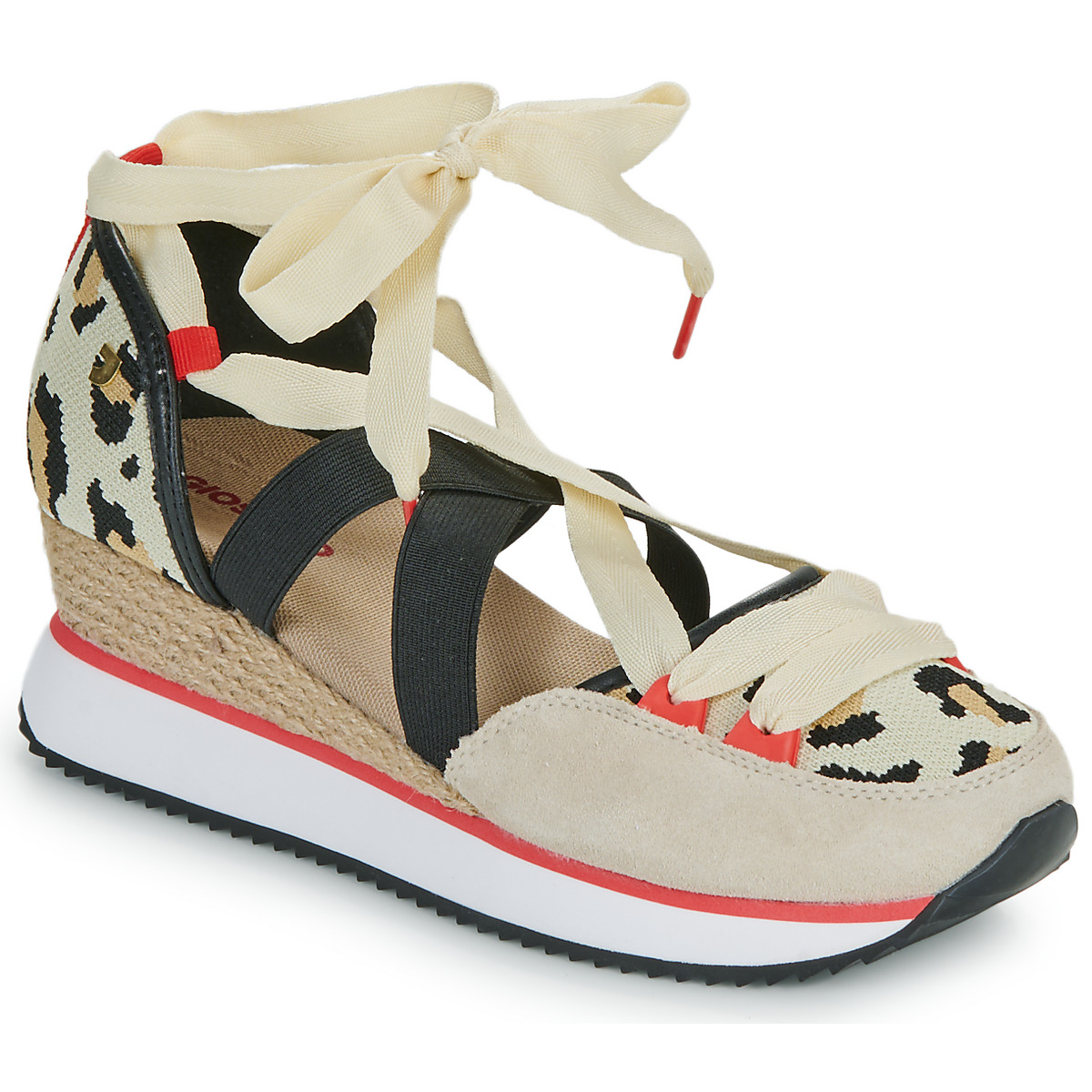 Schoenen Dames Sandalen / Open schoenen Gioseppo ROWLETT Beige / Zwart / Rood