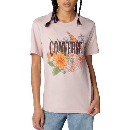 Textiel Dames T-shirts & Polo’s Converse  Roze