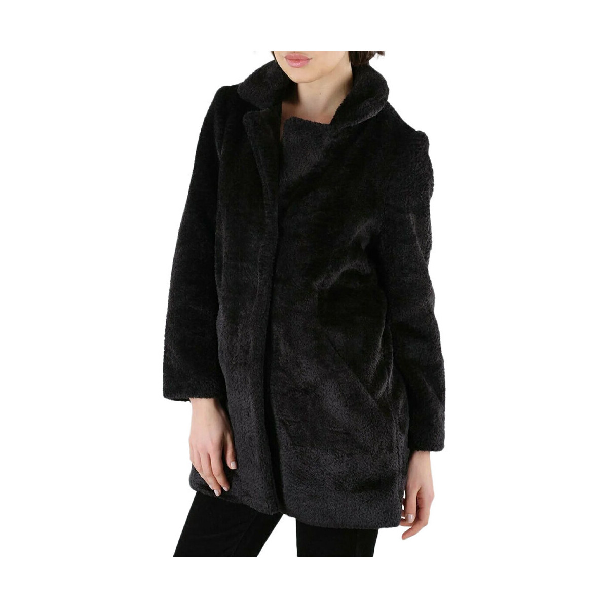 Textiel Dames Mantel jassen Deeluxe  Zwart