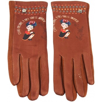 Accessoires Dames Handschoenen Frida Kahlo Complementos señora  k0350 cuero Brown