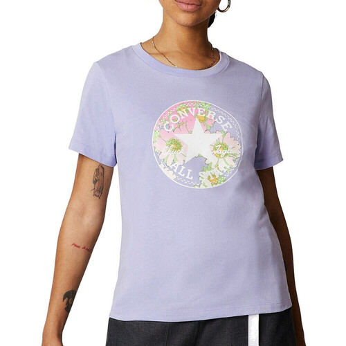 Textiel Dames T-shirts & Polo’s Converse  Violet