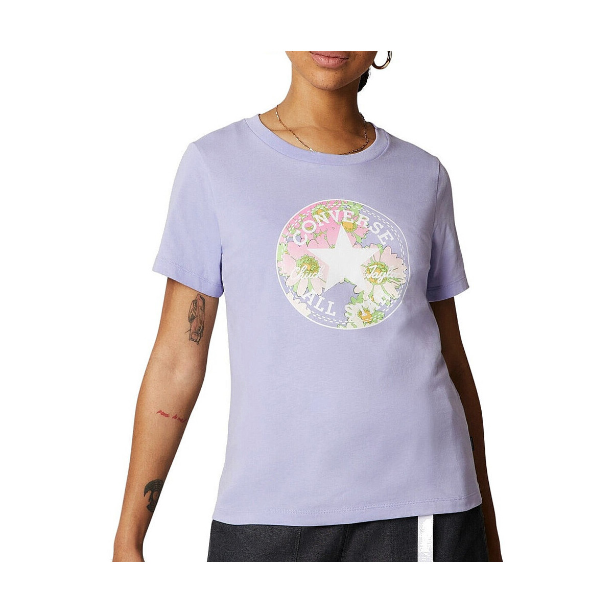 Textiel Dames T-shirts & Polo’s Converse  Violet