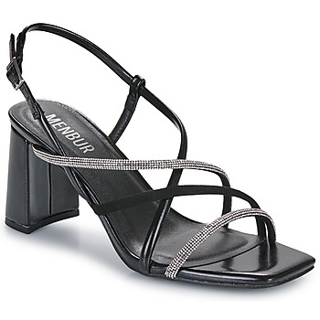 Schoenen Dames Sandalen / Open schoenen Menbur 24886 Zwart / Zilver