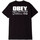 Textiel Heren T-shirts & Polo’s Obey fight the system Zwart