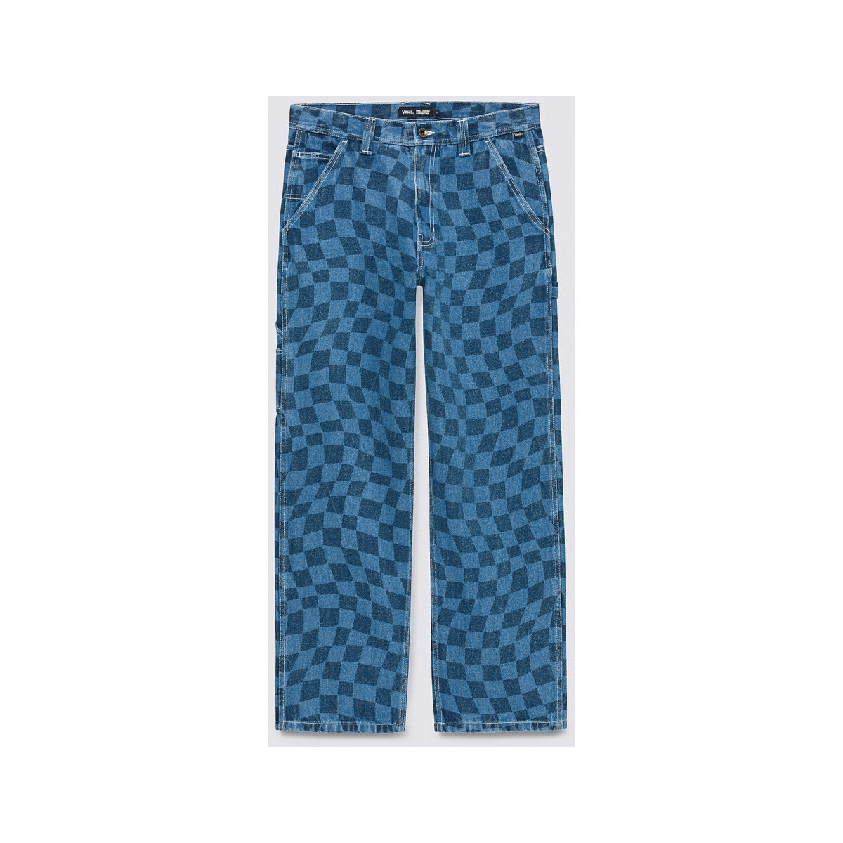 Textiel Heren Broeken / Pantalons Vans Drill chore carp checkboard denim pant Blauw