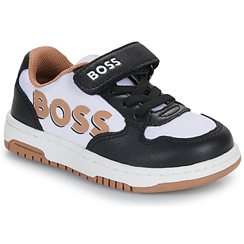 Schoenen Jongens Lage sneakers BOSS CASUAL J50875 Zwart / Wit /  camel