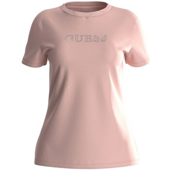 Textiel Dames T-shirts & Polo’s Guess V3BI11 J1314 G66E Roze