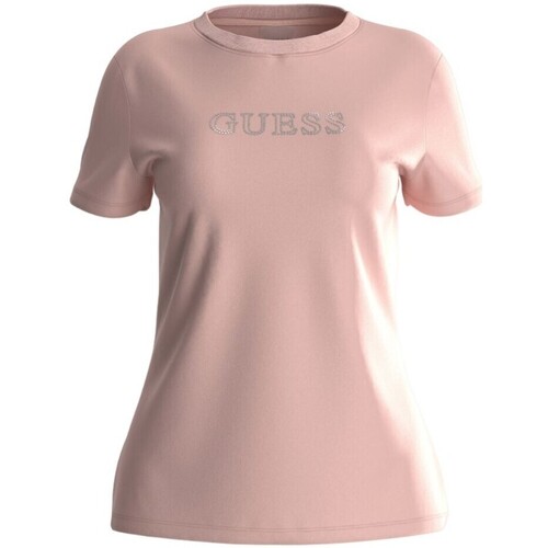 Textiel Dames T-shirts & Polo’s Guess V3BI11 J1314 G66E Roze