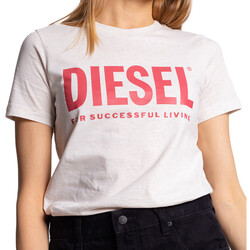 Textiel Dames T-shirts & Polo’s Diesel  Wit
