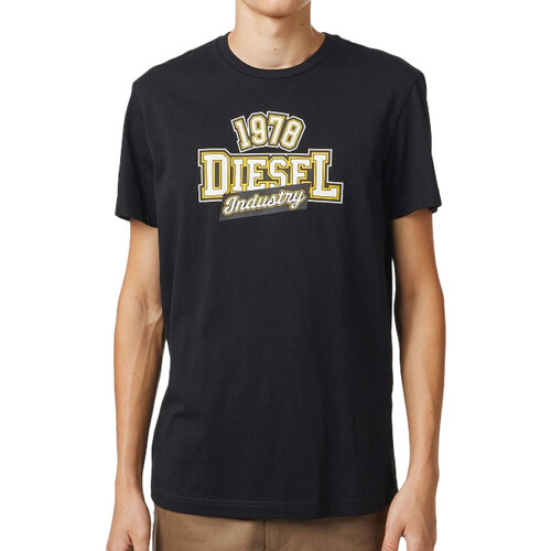 Textiel Heren T-shirts korte mouwen Diesel  Zwart