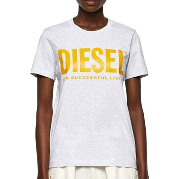 Textiel Dames T-shirts korte mouwen Diesel  Grijs