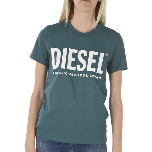Textiel Dames T-shirts korte mouwen Diesel  Blauw