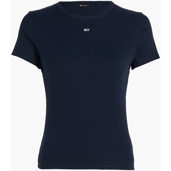 Textiel Dames T-shirts & Polo’s Tommy Jeans DW0DW17383 Blauw