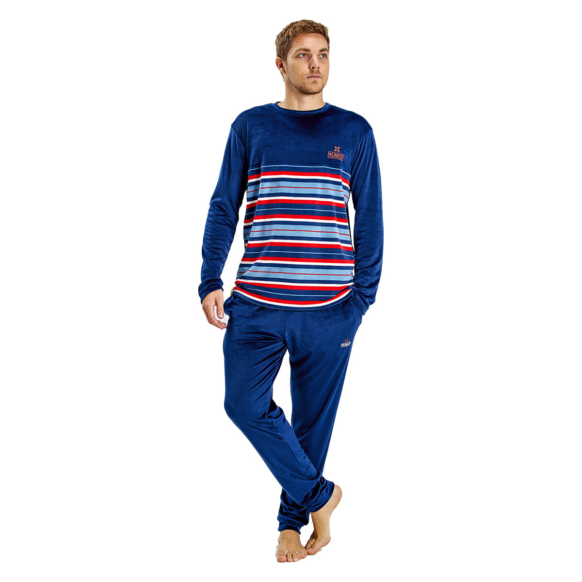 Textiel Heren Pyjama's / nachthemden Munich MUDP0152 Blauw