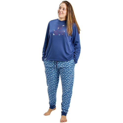 Textiel Dames Pyjama's / nachthemden Munich MUDP0200 Blauw