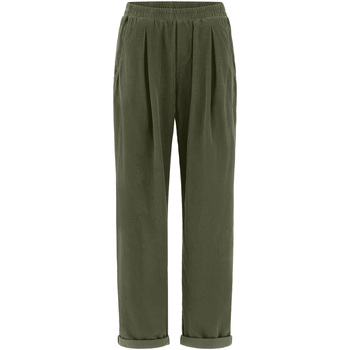 Textiel Dames Broeken / Pantalons Deha Pantalone Relaxed In Velluto Groen
