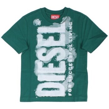 Textiel Jongens T-shirts korte mouwen Diesel J01131 Groen