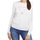 Textiel Dames Sweaters / Sweatshirts Guess Ls Rn Diane Triangle Logo Swtr Wit