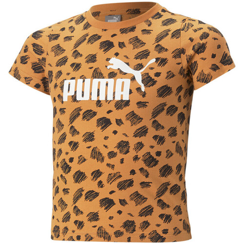 Textiel Meisjes T-shirts korte mouwen Puma  Orange